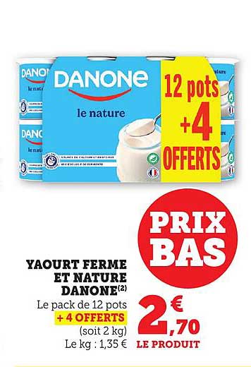YAOURT FERME ET NATURE DANONE