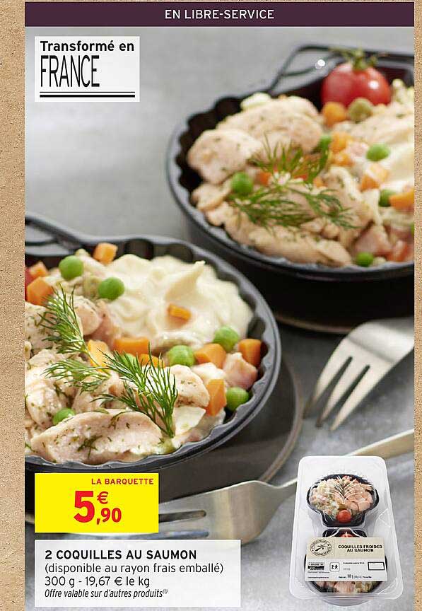 2 COQUILLES AU SAUMON