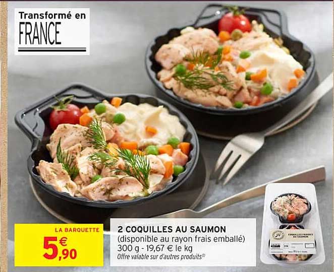 2 COQUILLES AU SAUMON