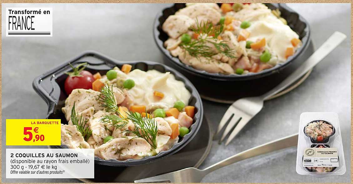 2 COQUILLES AU SAUMON