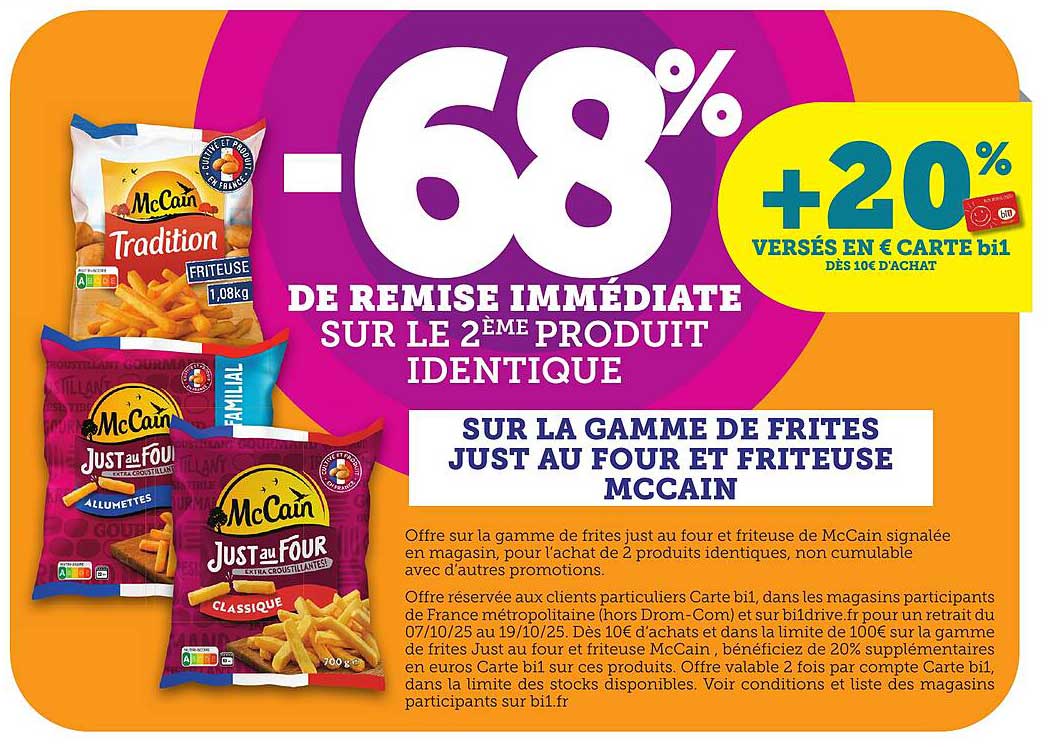 -68% DE REMISE IMMÉDIATE SUR LE 2ÈME PRODUIT IDENTIQUE
