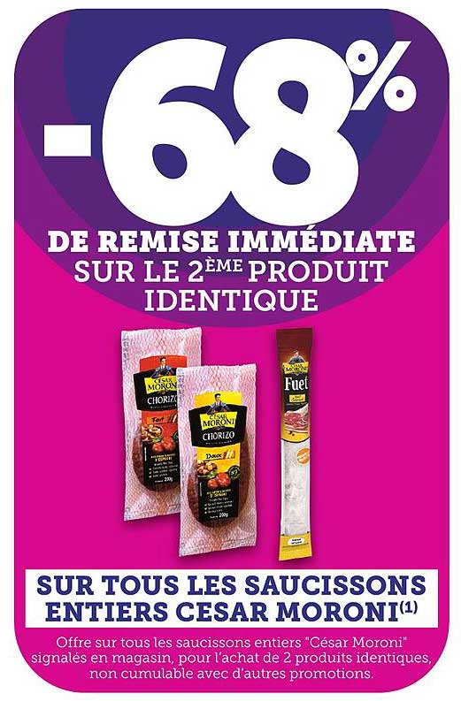 -68% de remise immédiate sur le 2ème produit identique