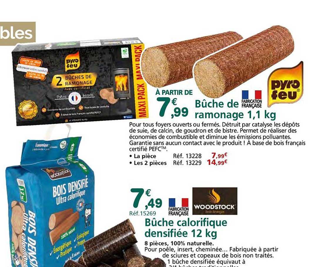 À PARTIR DE 7,99 € Bûche de ramonage 1,1 kg