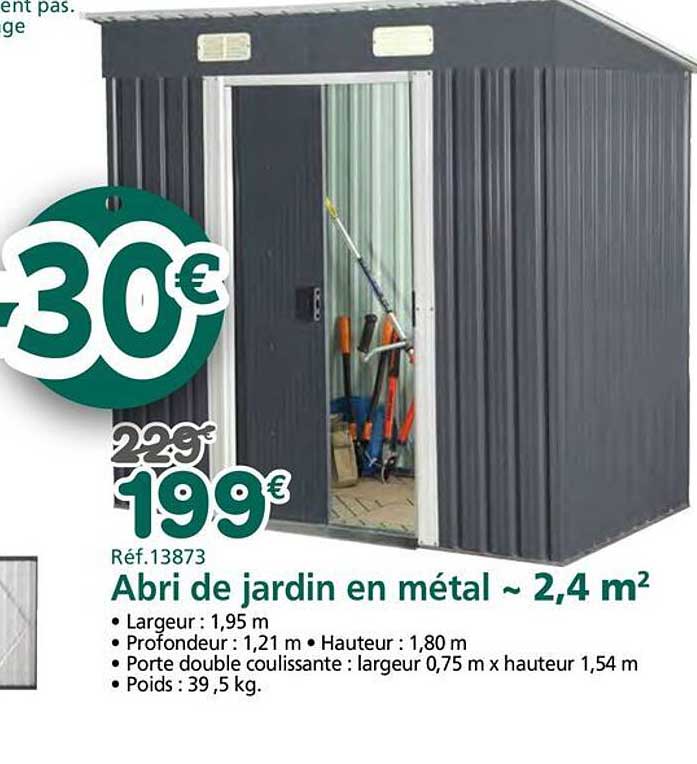 Abri de jardin en métal ~ 2,4 m²
