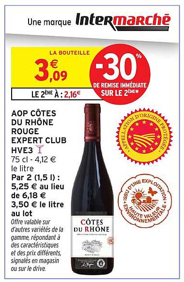 AOP CÔTES DU RHÔNE ROUGE EXPERT CLUB HVE3