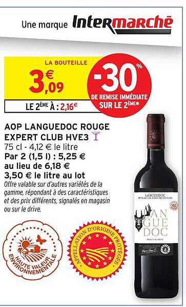 AOP LANGUEDOC ROUGE EXPERT CLUB HVE3