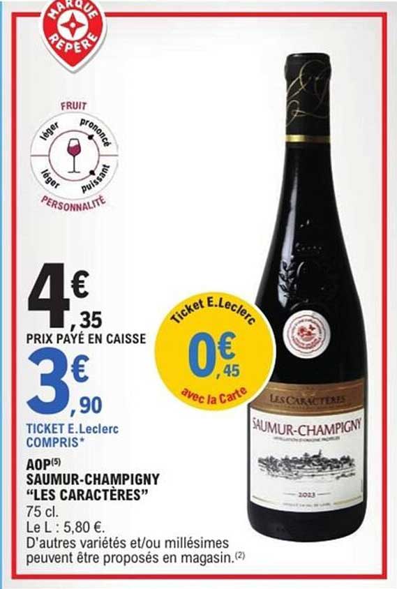 AOP SAUMUR-CHAMPIGNY "LES CARACTERES"