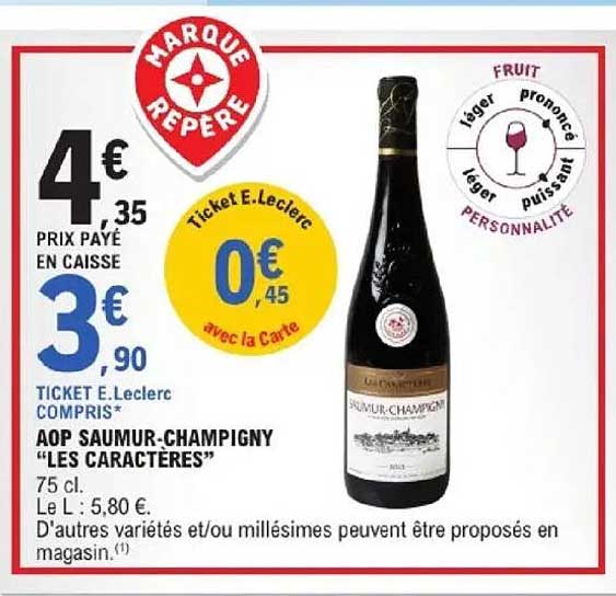 AOP SAUMUR-CHAMPIGNY "LES CARACTÈRES"