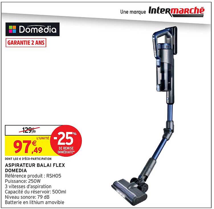 ASPIRATEUR BALAI FLEX DOMEDIA