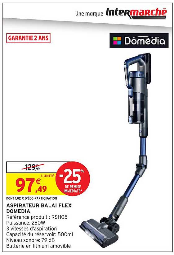ASPIRATEUR BALAI FLEX DOMEDIA