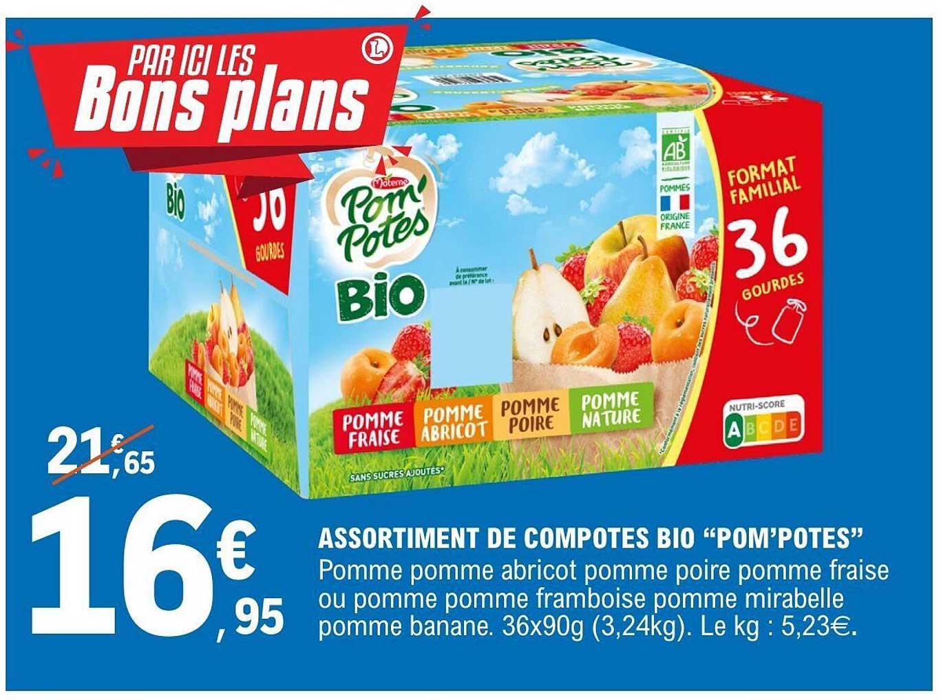 ASSORTIMENT DE COMPOTES BIO "POM'POTES"