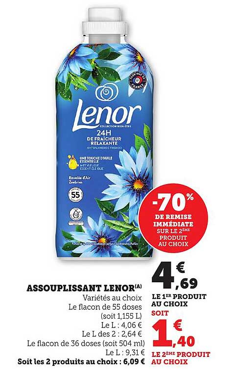 ASSOUPLISSANT LENOR(A) Variétés au choix