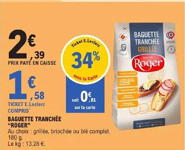 BAGUETTE TRANCHÉE “ROGER”