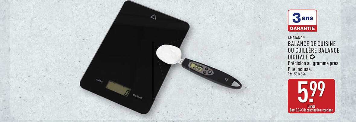 BALANCE DE CUISINE OU CUILLÈRE BALANCE DIGITALE