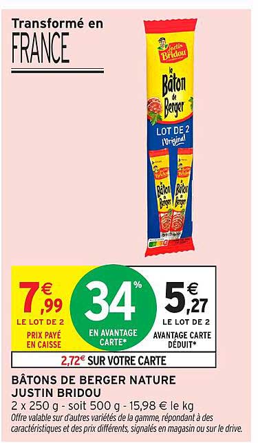 BÂTONS DE BERGER NATURE JUSTIN BRIDOU
