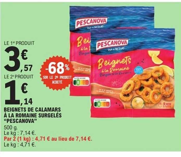 Beignets de Calamars à la Romaine Surgelés "PESCANOVA"