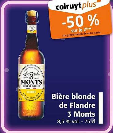 Bière blonde de Flandre 3 Monts