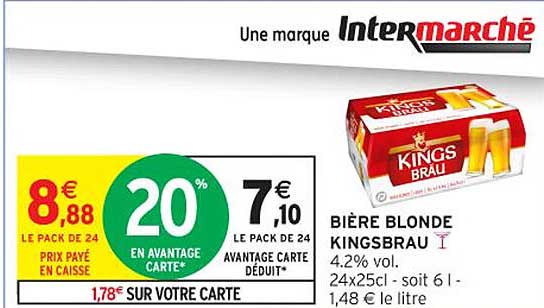 BIÈRE BLONDE KINGSBRAU