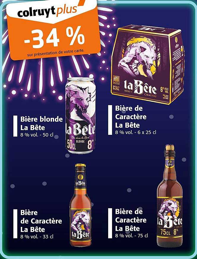 Bière blonde La Bête -34 %
