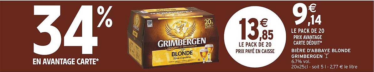 Bière d'Abbaye Blonde Grimbergen