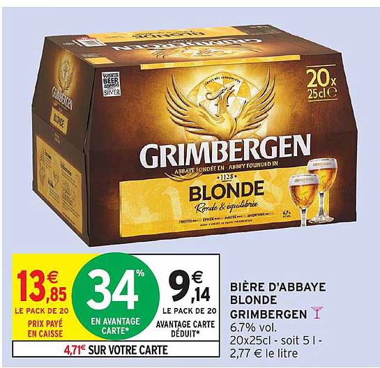 BIÈRE D'ABBAYE BLONDE GRIMBERGEN