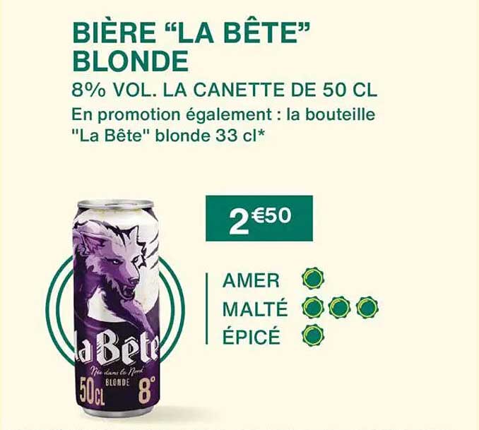 BIÈRE "LA BÊTE" BLONDE