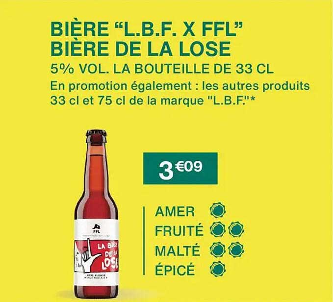 BIÈRE “L.B.F. X FFL” BIERRE DE LA LOSE