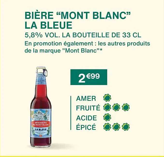 BIÈRE “MONT BLANC” LA BLEUE