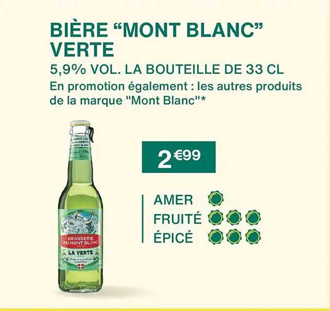 BIÈRE “MONT BLANC” VERTE