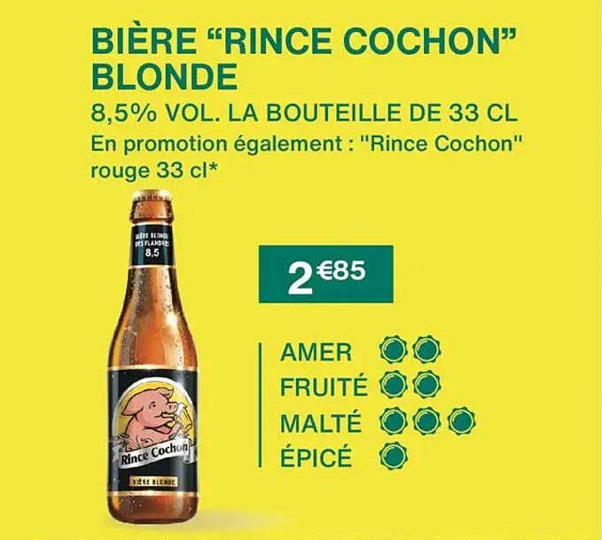 BIÈRE "RINCE COCHON" BLONDE