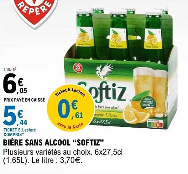 BIÈRE SANS ALCOOL "SOFTIZ"