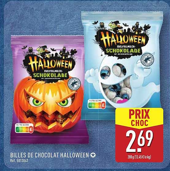 BILLES DE CHOCOLAT HALLOWEEN