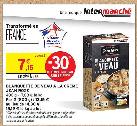 BLANQUETTE DE VEAU À LA CRÈME JEAN ROZÉ