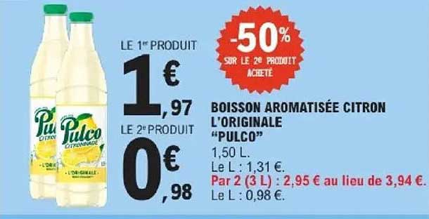 BOISSON AROMATISÉE CITRON L'ORIGINALE "PULCO"