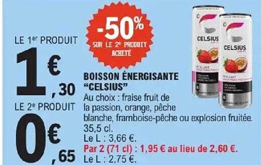 BOISSON ÉNERGISANTE “CELSIUS”