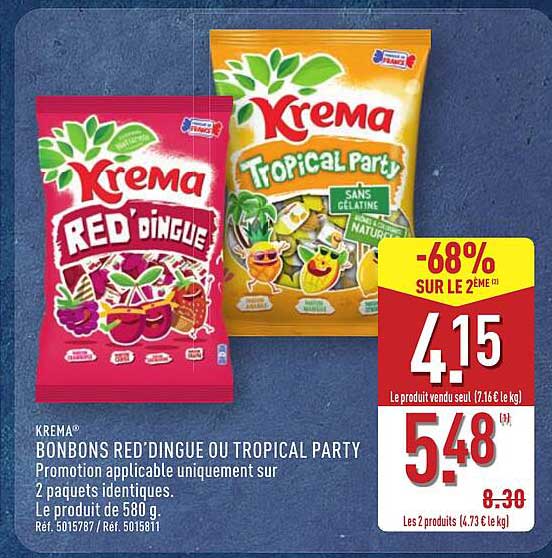 BONBONS RED'DINGUE OU TROPICAL PARTY