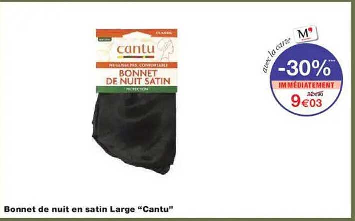 Bonnet de nuit en satin Large 'Cantu'