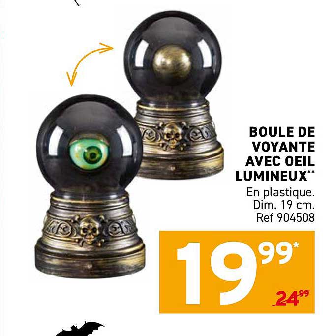 BOULE DE VOYANTE AVEC OEIL LUMINEUX