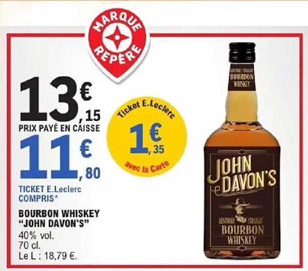 BOURBON WHISKEY "JOHN DAVON'S"