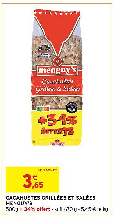 CACAHUÈTES GRILLÉES ET SALÉES MENGUY'S