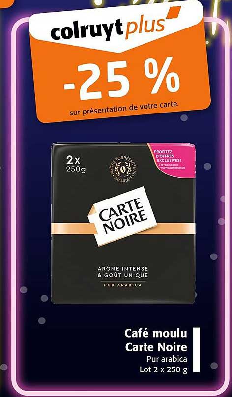Café moulu Carte Noire - Pur arabica - Lot 2 x 250 g