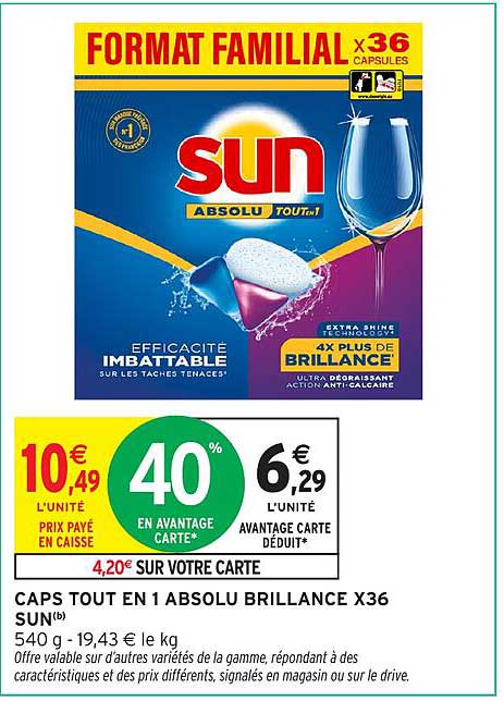 CAPS TOUT EN 1 ABSOLU BRILLANCE X36 SUN