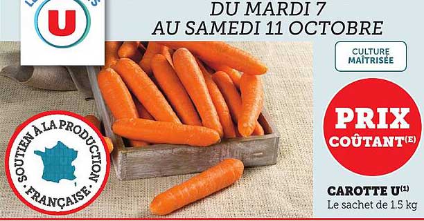 CAROTTE U(1) Le sachet de 1.5 kg