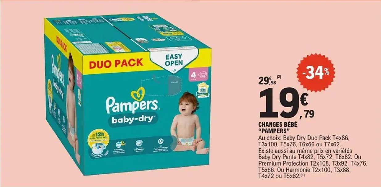 CHANGES BÉBÉ "PAMPERS"