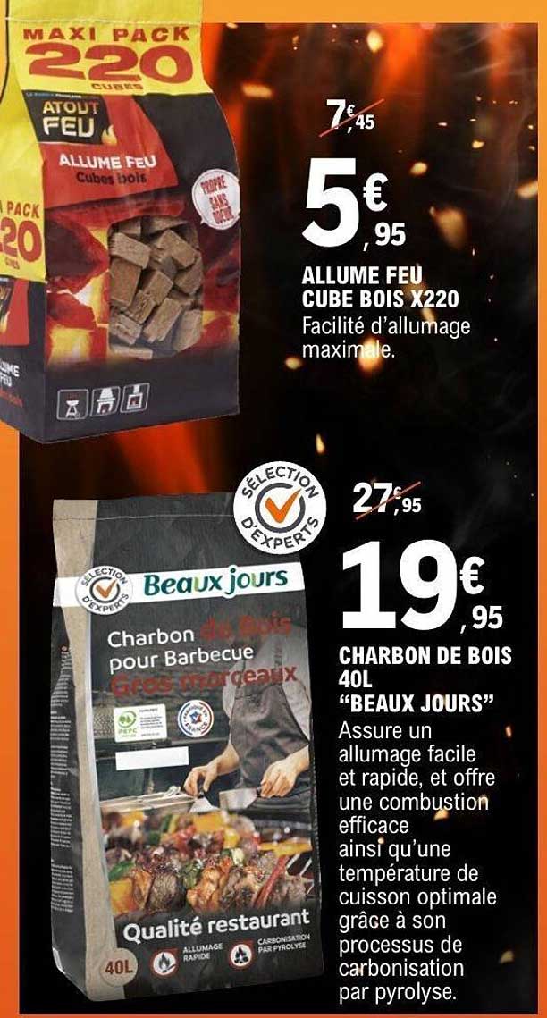 CHARBON DE BOIS 40L "BEAUX JOURS"