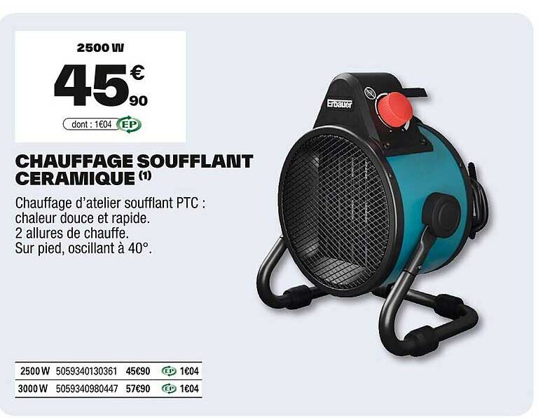 CHAUFFAGE SOUFFLANT CERAMIQUE