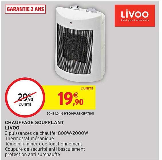 CHAUFFAGE SOUFFLANT LIVOO
