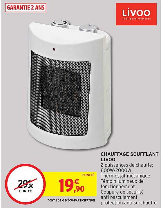 CHAUFFAGE SOUFFLANT LIVOO