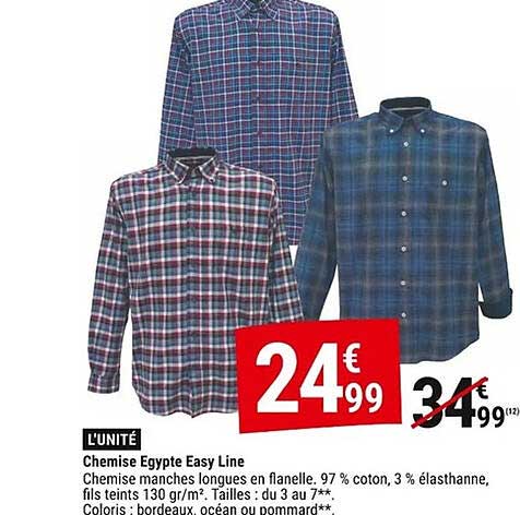 Chemise Egypte Easy Line