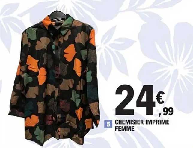 CHEMISIER IMPRIMÉ FEMME